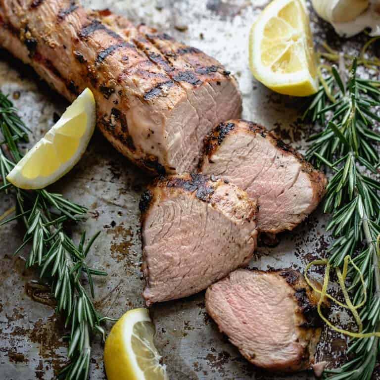 Lemon Garlic Grilled Pork Tenderloin