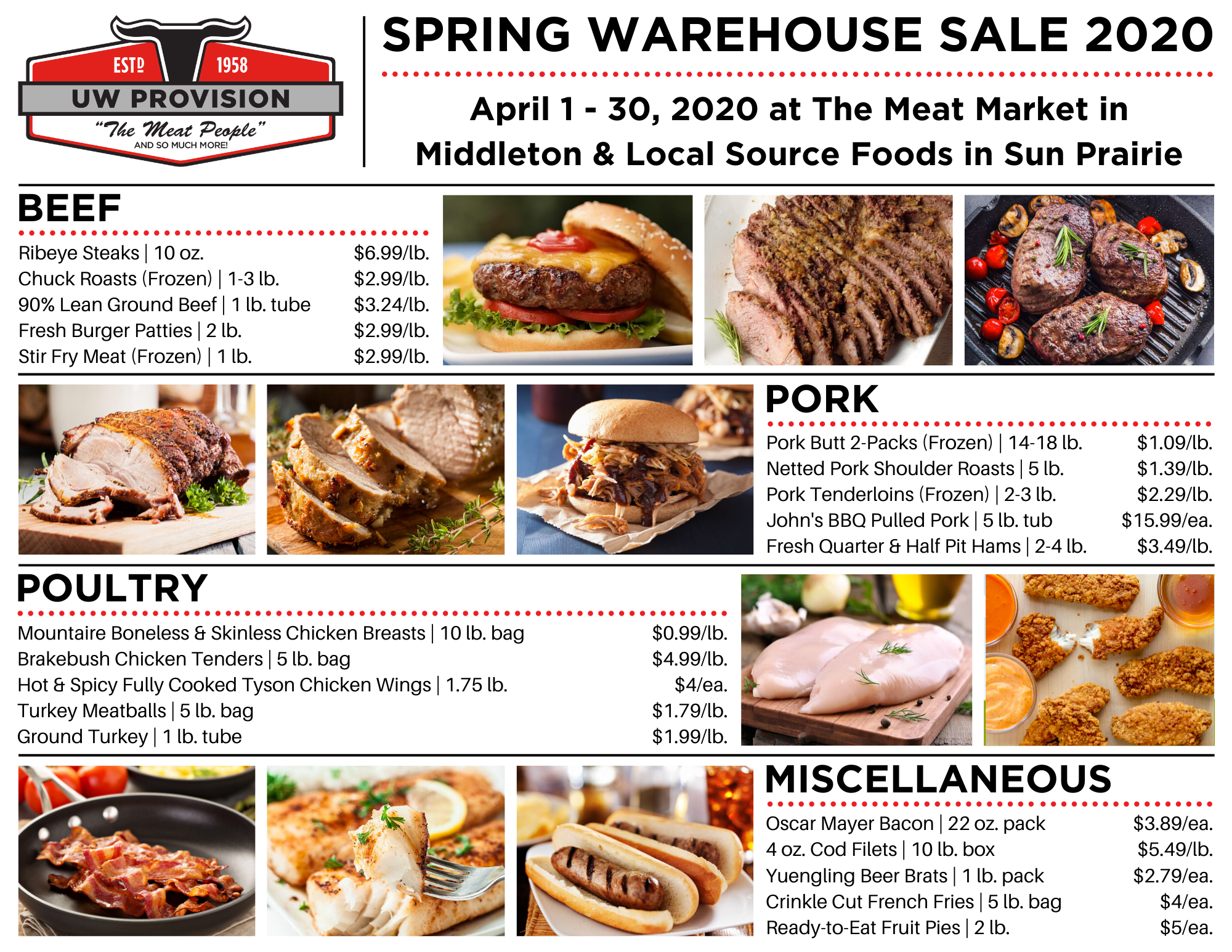 Spring Warehouse Sale 2020 Products