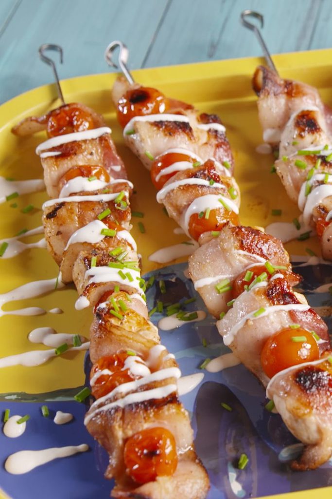 Chicken Bacon Ranch Skewers