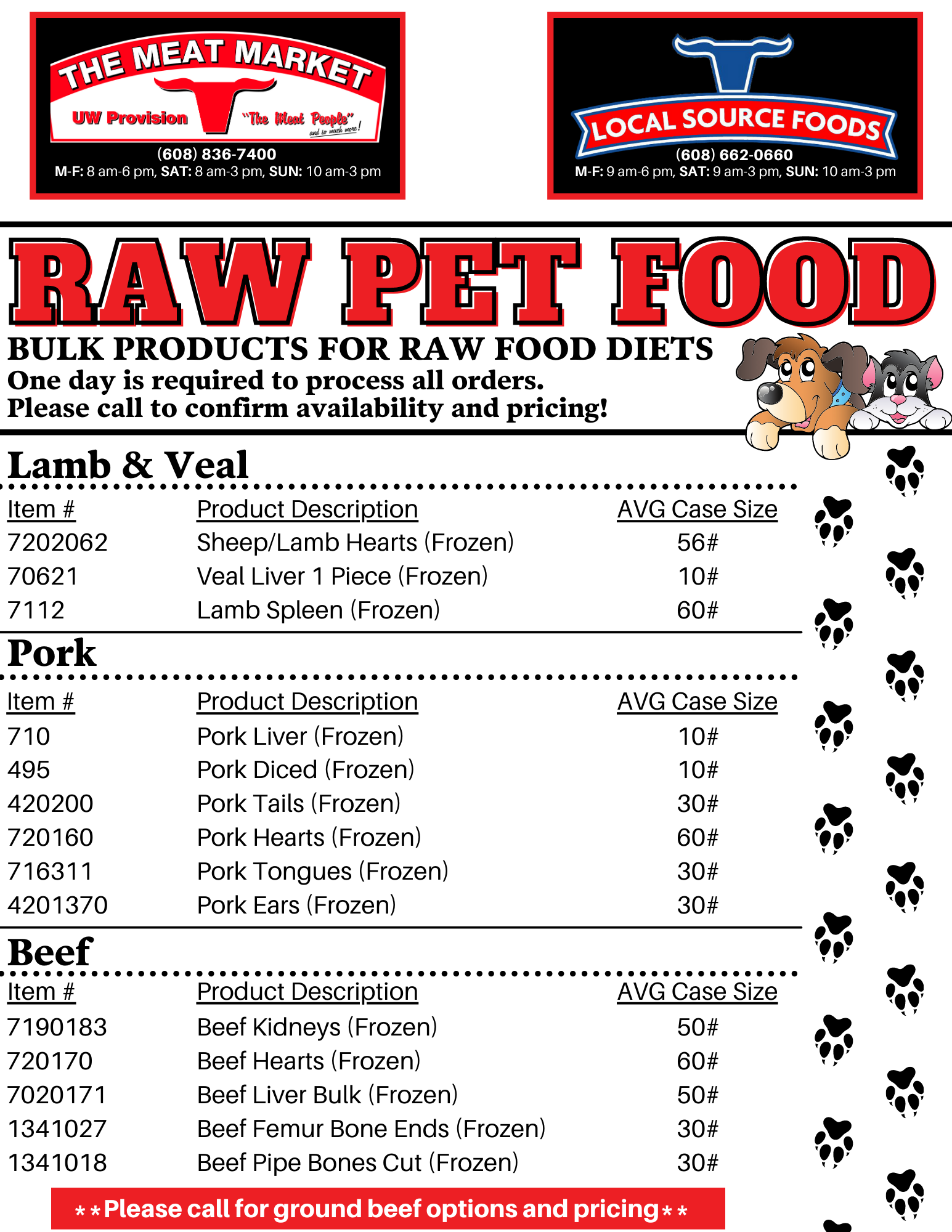 Raw Pet Food UW Provision Company
