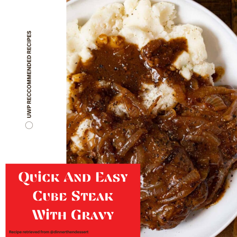 Quick And Easy Cube Steak With Gravy