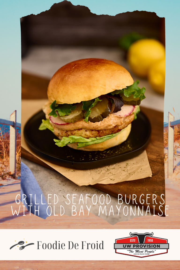 Grilled Seafood Burgers with Old Bay Mayonnaise