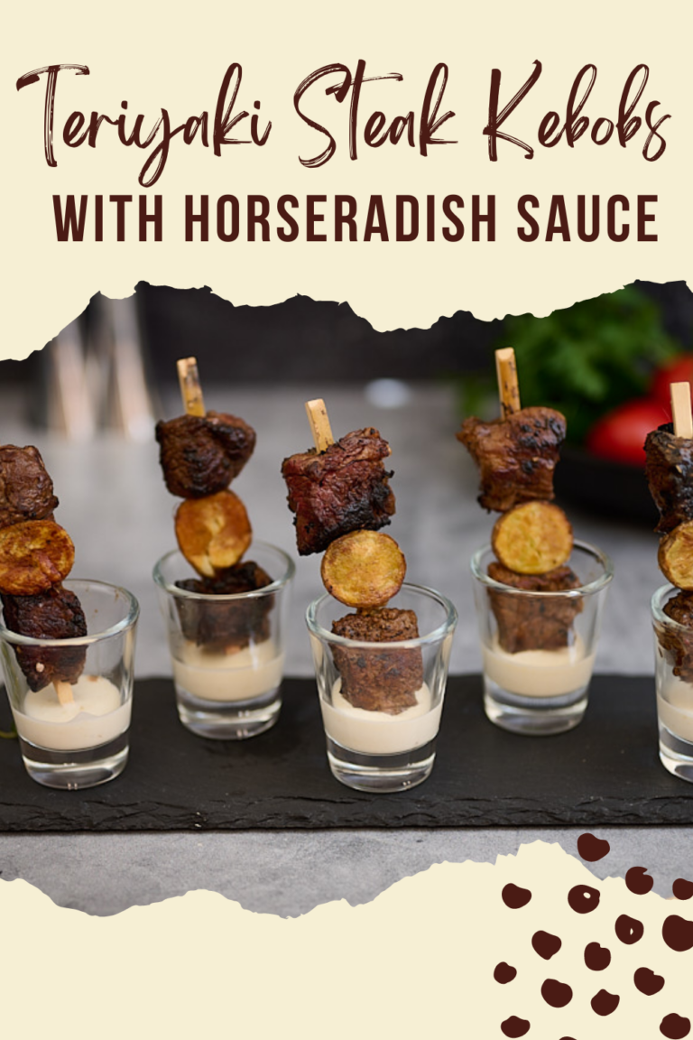 Teriyaki Steak Kabobs with Horseradish Sauce