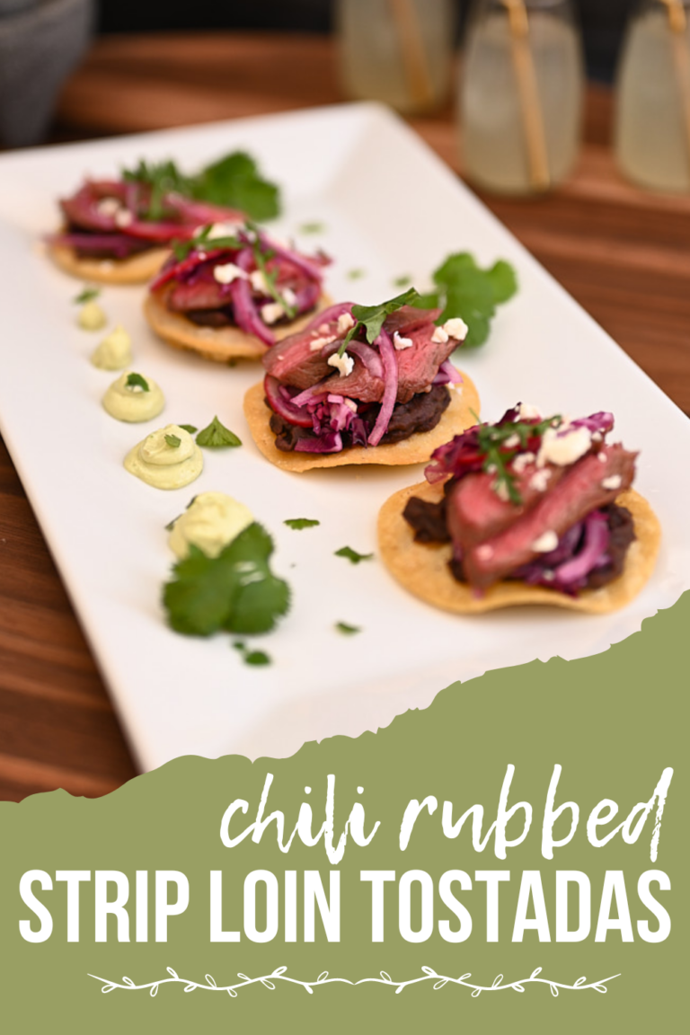 Chili Rubbed Strip Loin Tostadas