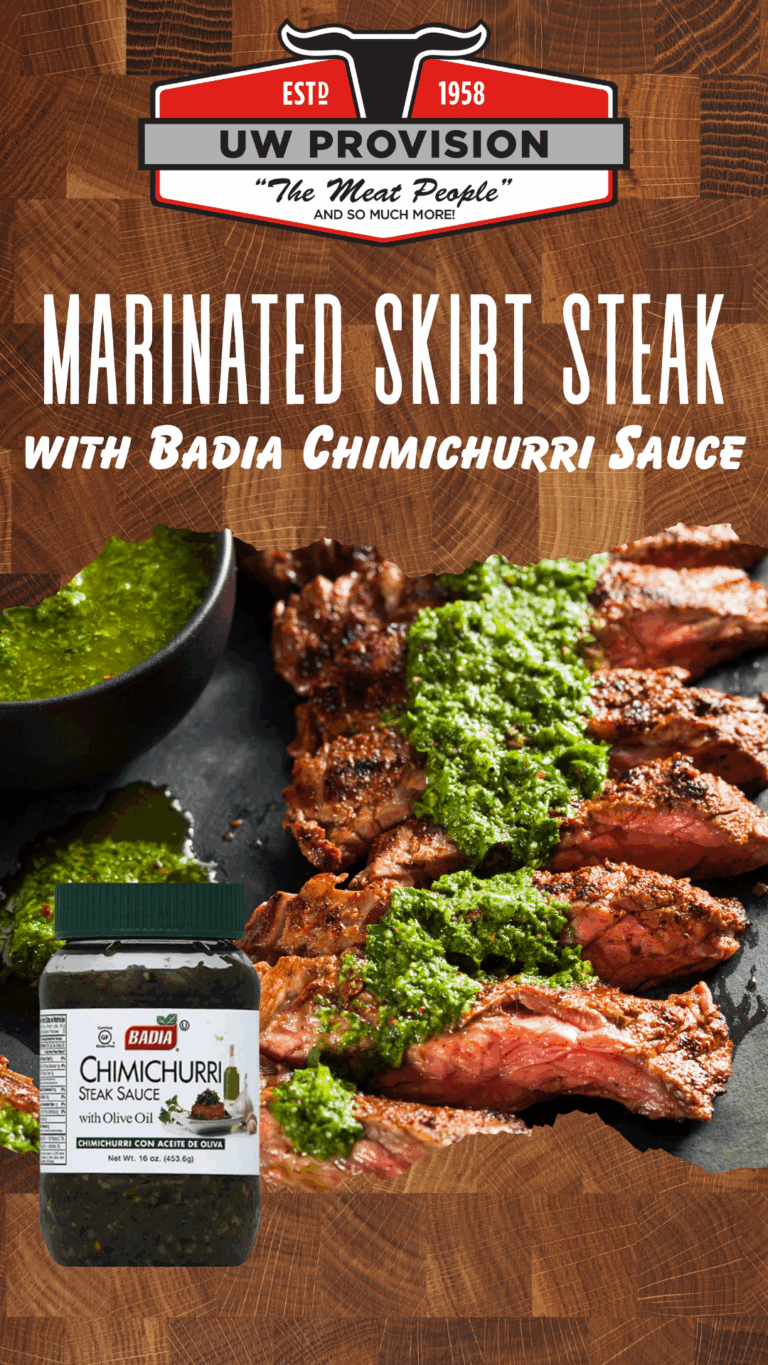 Marinated Skirt Steak with Badia Chimichurri Sauce